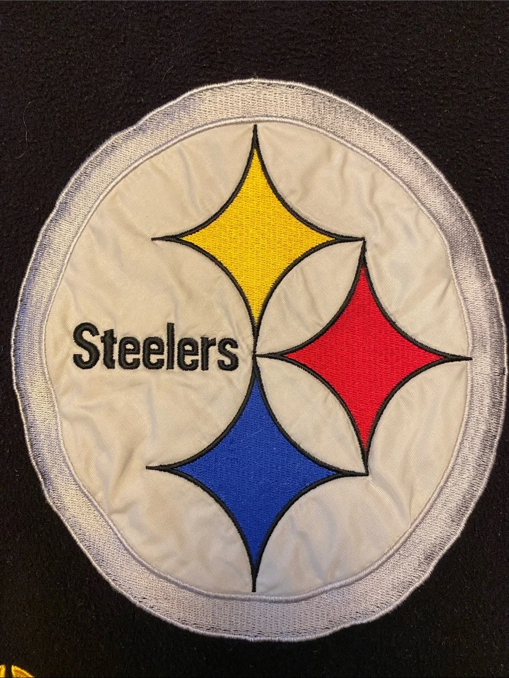Pittsburgh Steelers Quarter Zip Fleece Embroidered and Stitched Patch throughout